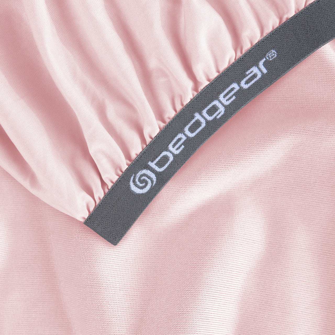 Crib Fitted Sheet Pair - Bedgear Dri-Tec - Moisture Wicking Fitted Sheets by Dri-Tec Technology, Up Close Powerband, Light Pinke Color