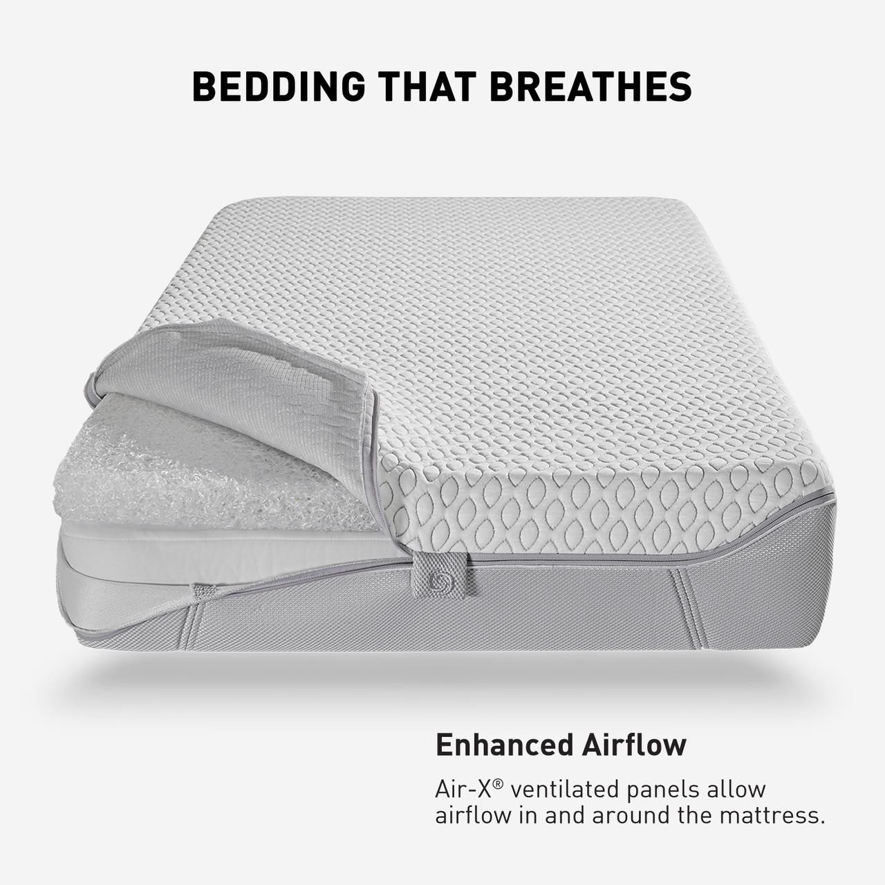 Bedgear Air-X 2 Stage Convertible Baby Performance Crib Mattress, Comfort Layers Ver-Tex Top