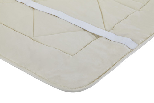 Sleep & Beyond myDual™ Pad, 100% Washable and Reversible Wool Mattress Pad, Crib 28"x52" with straps