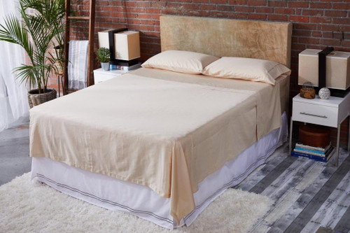 Sleep & Beyond mySheet Set 100% Natural Cotton Sheet Set, natural cotton bed sheets made up bed