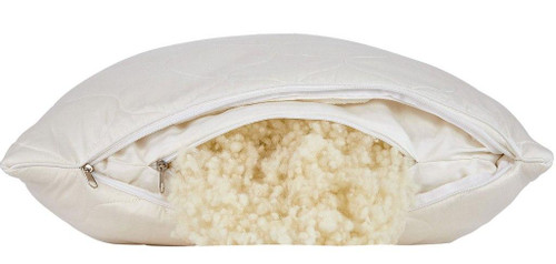Sleep & Beyond myWoolly Side Pillow, 100% natural, adjustable and washable side wool pillow filling