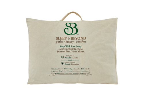 Sleep & Beyond myMerino™ Pillow, Organic Merino Wool Pillow Carry Bag