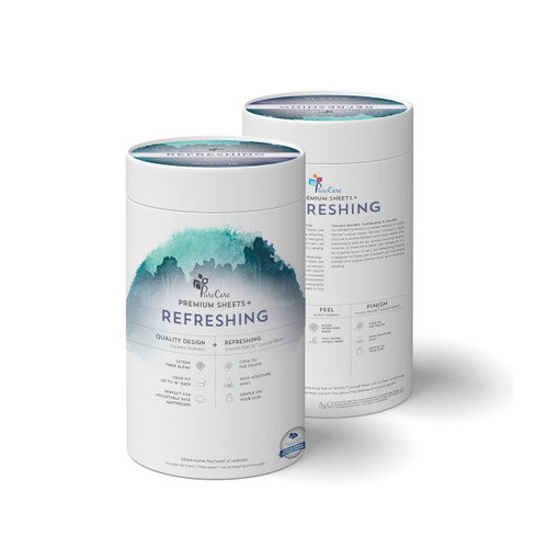 Refreshing TENCEL™ Lyocell Sheets by PureCare Split Head, Split Top, Flex Head Style Stacked Package