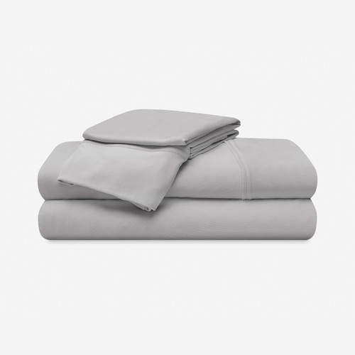 Bedgear® Ver-Tex™ Instant Cooling Ultra Smooth Feel Sheet Set, Stacked, Light Grey Color
