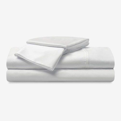 Bedgear® Dri-Tec™ Performance Moisture Wicking Sheet Set, Stacked, Bright White Color, upper flex, split head, split top bed sheets