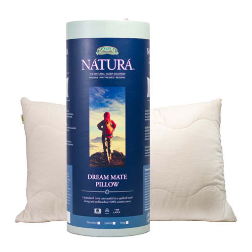 Natura Dream Mate Granulated Talalay Latex Wool Pillow Pack, Pillow & Package