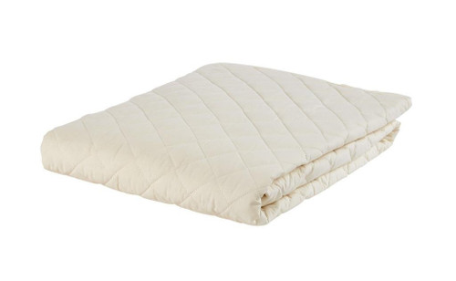 Split Head Style Sleep & Beyond myProtector™, 2-in-1 ultimate, washable, natural mattress protector features wool naked shot