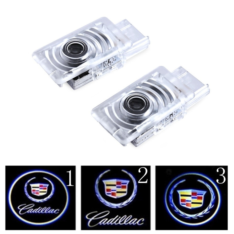 Cadilac 2X LED Laser Ghost Shadow Door Step Courtesy Welcome Door Light Projector Logo Projector Light For Cadillac SRX XTS SXT ATS CTS- original cheap automobile car cool accessories like bmw m power badges gap seat filler and many more auto car unique cool accessories to upgrade your car benzinooautos.org