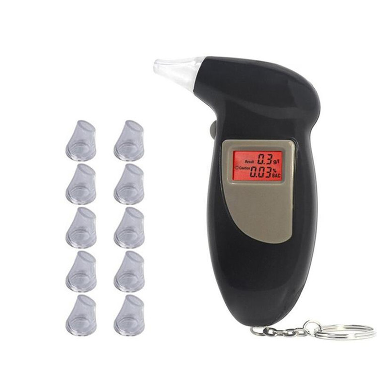 Professional Alcohol Breath Tester Breathalyzer Analyzer Detector Device with LCD Screen