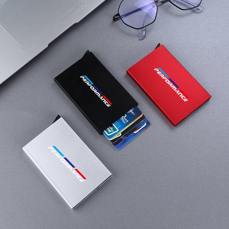 BMW Smart Wallet Automatically Metal Bank Credit Card Holder Thin ID Card Case RFID
