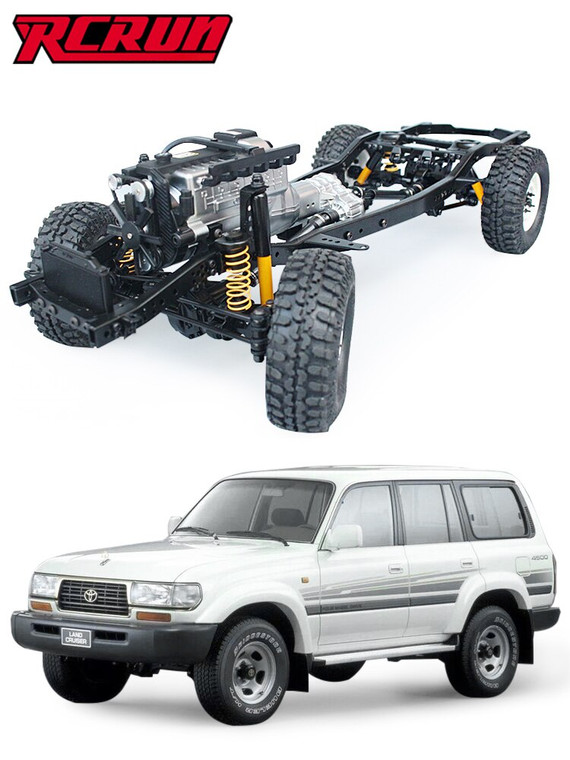 Ultra Realism Scale Lc80 Metal Chassis Frame Builders Kit Adjustable Wheelbase For 1/10 Rc Crawler Off-road Truck Model