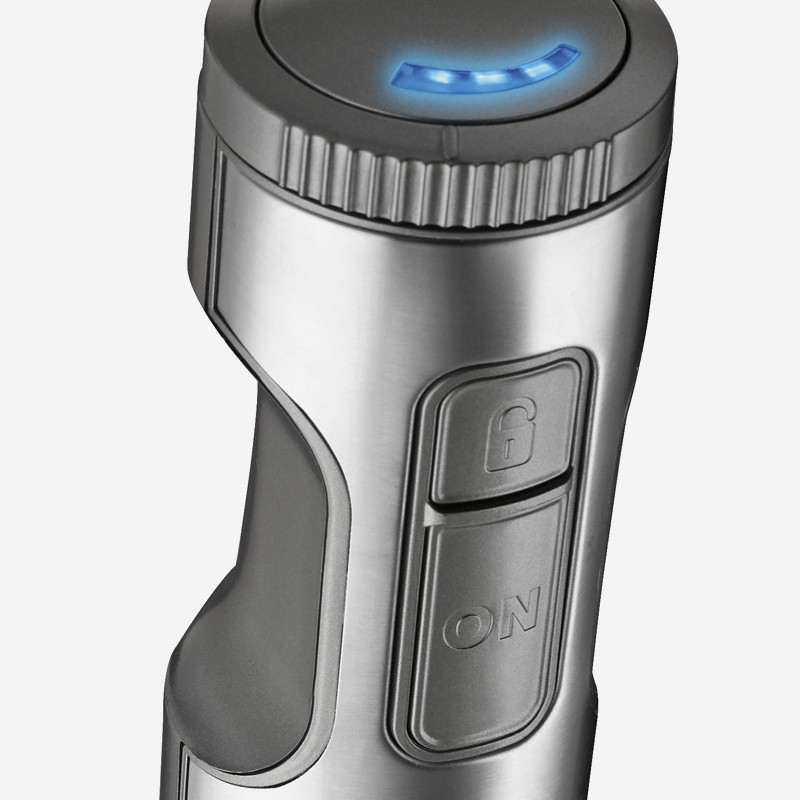 Cuisinart Smart Stick CSB-87C Frullatore A Mano 300W Con Velocità Variabile - Include Tritatutto 2 Tazze, Frusta E Misurino. Pratico E Multifunzione, Colore Argento.