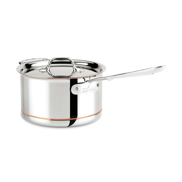 調理器具 All-Clad Copper Core Sauce Pan 4Q All-Clad 4-Quart Copper Core Saucepan with Lid – Premium Five-Ply