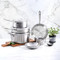All-Clad 10 Piece d5 Brushed Stainless Set