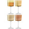 Gems Wine Glass 250ml  Amber Assorted - set of 4