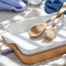 Ensemble White Rectangular Baker with Cork Tray