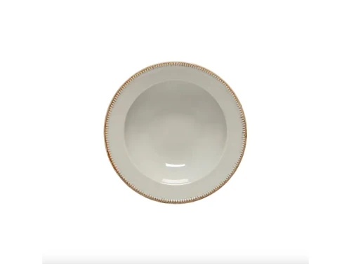 Costa Nova Luzia Ash Grey Soup/pasta plate - Set of 6