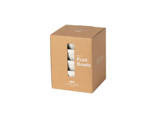 Costa Nova Petal Petit Latte Bowl White x4