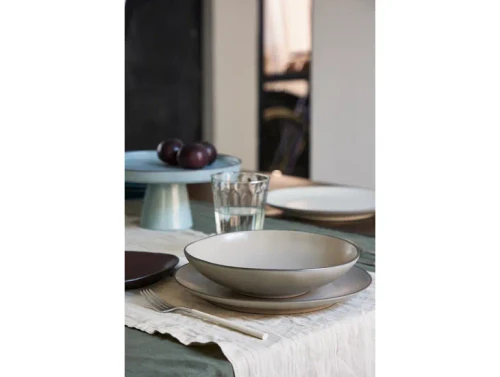 Costa Nova Stacked Organic Sky Footed plate