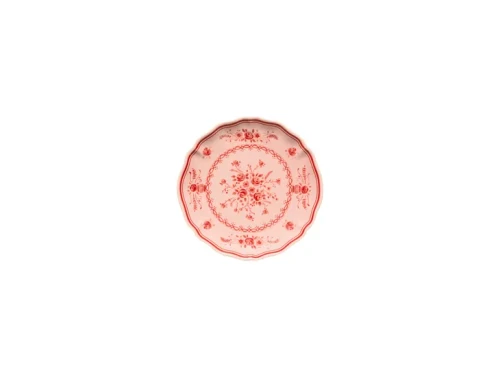 Costa Nova Vila Pink-Red Appetizer/Bread Plate - Set of 6