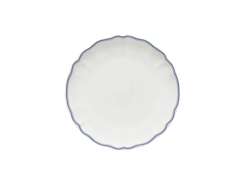 Costa Nova Vila White-Blue Filet Dinner Plate - Set of 6