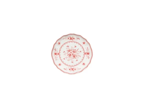 Costa Nova Vila White-Red Appetizer/Bread Plate - Set of 6