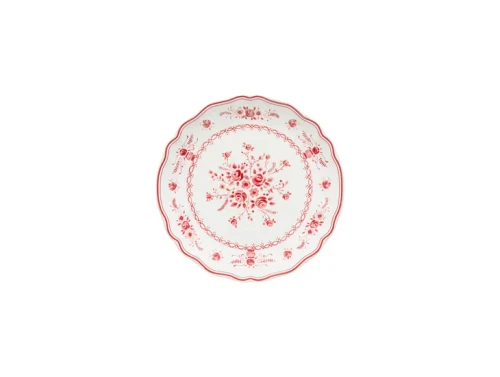 Costa Nova Vila White-Red Salad/Dessert Plate - Set of 6