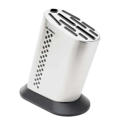 GLOBAL Knife Block, w/3 Dots, holds/11pc, SS
