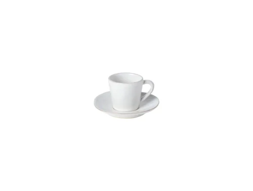 Costa Nova Lisa White Coffee Cup & Saucer - Set of 6