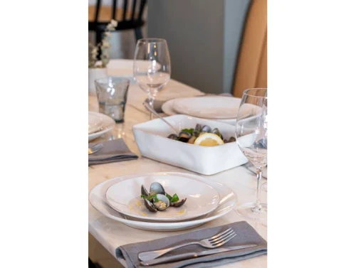 Costa Nova Lisa White Salad/Dessert plate - Set of 6