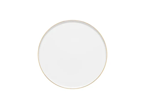 Costa Nova Resonance Porcelain Gold Rim Dinner Plate - Set of 6