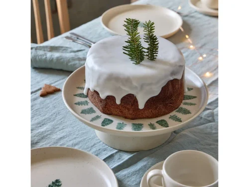 Casafina Pacifica Christmas Tree Footed plate