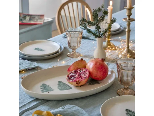 Casafina Pacifica Christmas Tree Oval Platter