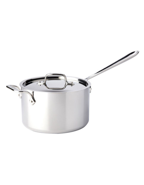 All-Clad 4 Qt. Polished D5 Saucepan w/ Lid