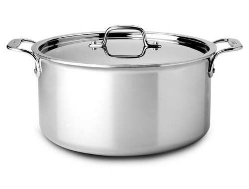 All-Clad D5 Polished Stainless Steel 8-Quart Stock Pot with Lid