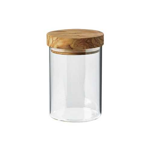 Glass Jar With OLIVEWOOD Lid   30oz/600ml