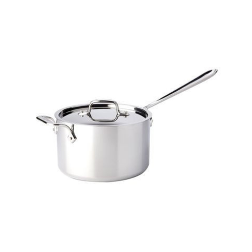 All-Clad d3 Stainless Steel 4qt Saucepan with Lid & Loop