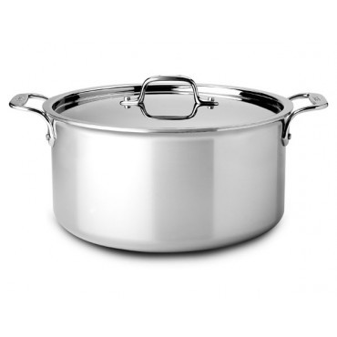 AllClad d3 Stainless Steel 8 Qt Stockpot w/Lid KitchenEssentials.ca