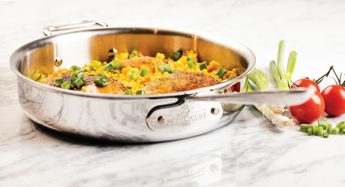 All-Clad D3 Stainless Steel 4-quart Saute Pan with Lid