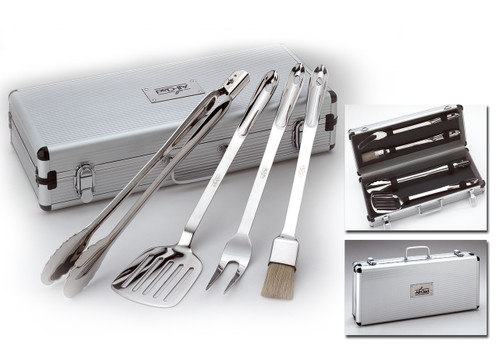 All-Clad Stainless Steel BBQ Tool Set in Case
