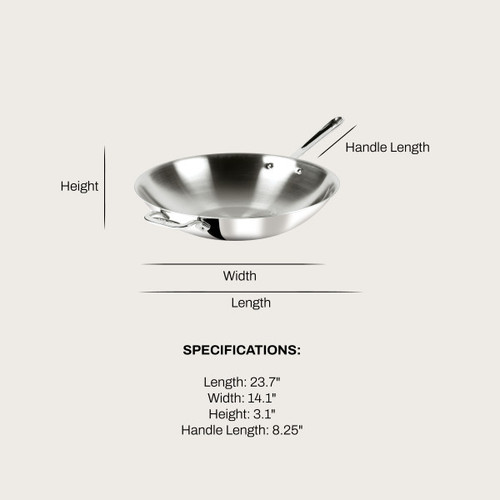 All-Clad d3 Stainless Steel 14" Wok