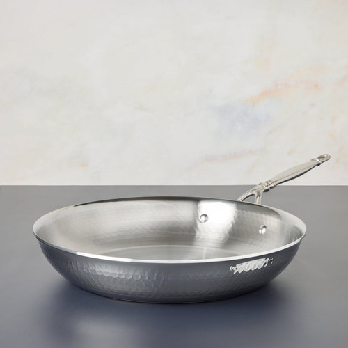 Ruffoni Opus Prima Hammered Stainless Steel Fry Pan 30cm Ruffoni Opus Prima Hammered Stainless Steel Fry Pan 30cm