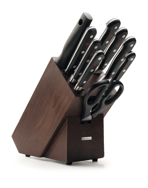 Wusthof Classic 10pc Knife Block Set (Chocolate Beechwood)