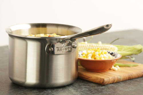 All-Clad Brushed d5 2qt Sauce Pan w/ Lid All-Clad Brushed d5 2qt Sauce Pan w/ Lid
