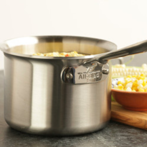 All-Clad D5 Brushed Stainless Steel 2-Quart Saucepan with Lid