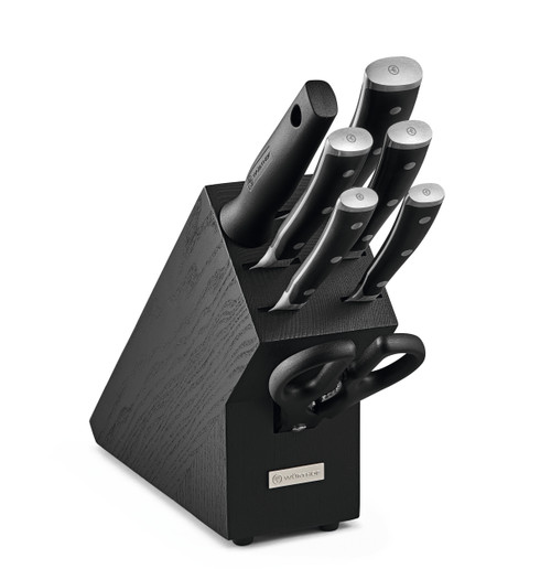 Wusthof Classic Ikon 8 piece Knife Block Set (Ash Black)
