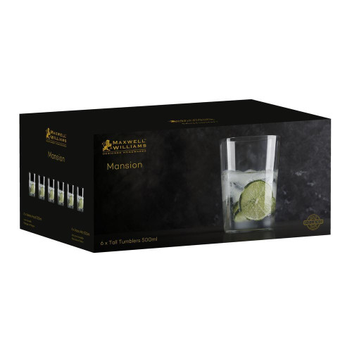 Maxwell & Williams Mansion Glassware Tumblers 350 ml Set of 6 Gift Boxed