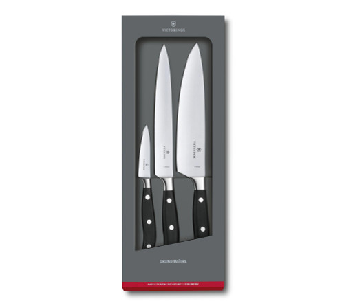 Victorinox Grand Maître 3 Piece Set Chef's Set - Black