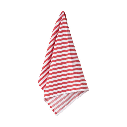 Kitchen Towels Red Stripes set of 2