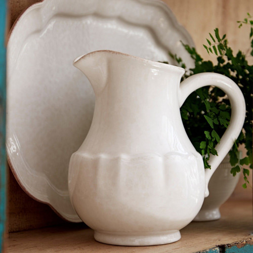 Impressions Linen White Pitcher